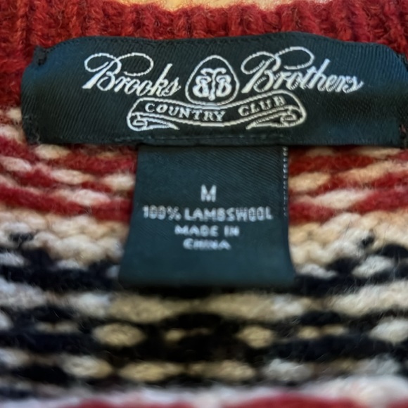 Brooks Brothers Country Club 100% lambs wool sweater - Picture 3 of 10